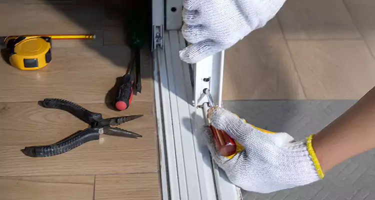 Backyard Sliding Door Track Repair in Plantation, FL